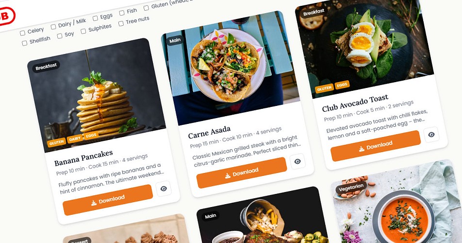 Club Recipes: share, save and cook together