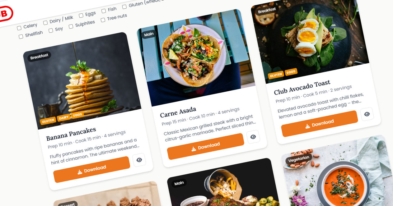 Club Recipes: share, save and cook together