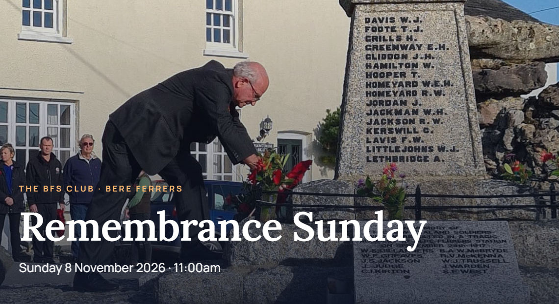 2026 Remembrance Sunday at Bere Ferrers